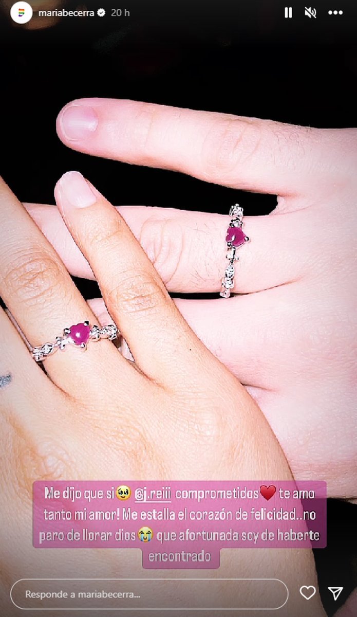 Redes: Mar&iacute;a Becerra se comprometi&oacute; con su novio J Rei.