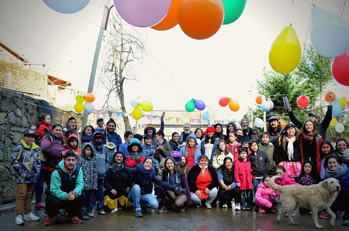 La organizaci&oacute;n Vientos de Libertad de San Mart&iacute;n de los Andes en otra actividad para ni&ntilde;os en La Ruca