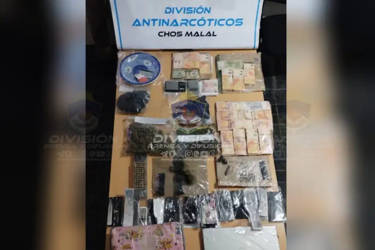 Tr&aacute;fico de drogas: 5 detenidos en Chos Malal