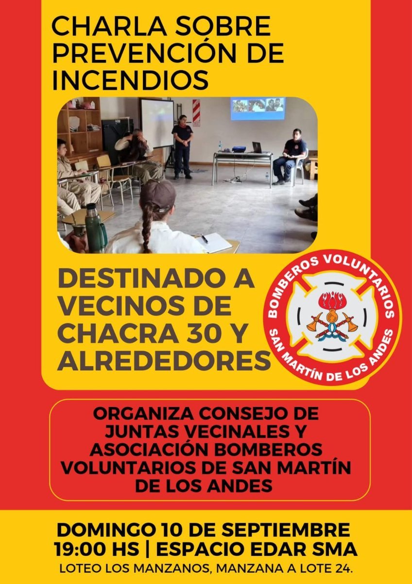 San Mart&iacute;n de los Andes: capacitaci&oacute;n sobre incendios.