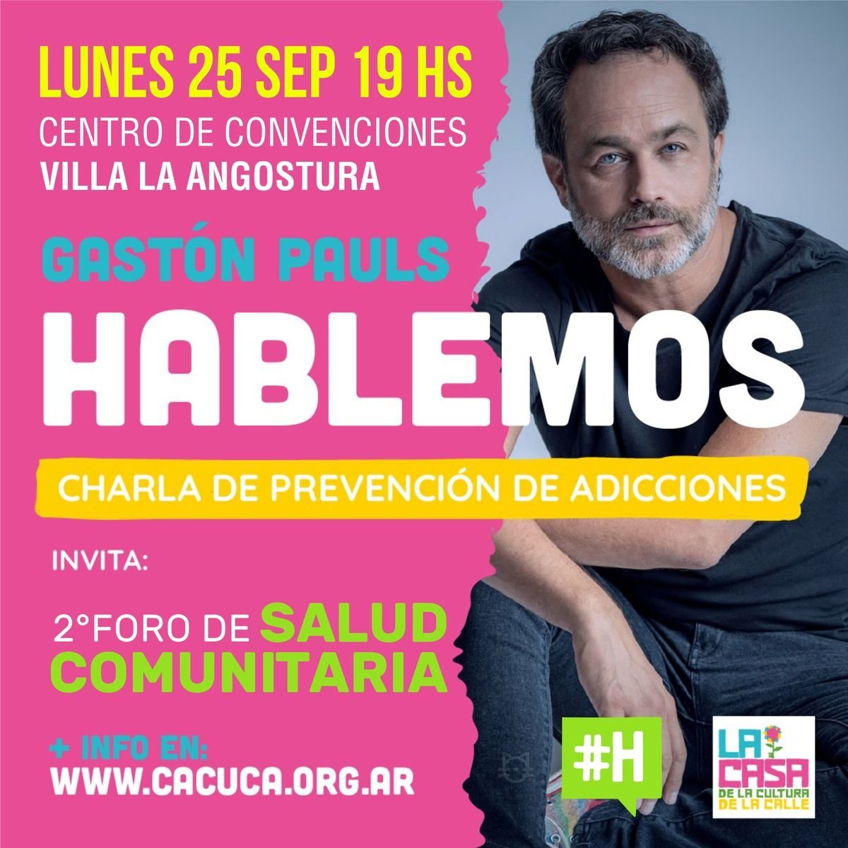 Gast&oacute;n Pauls brindar&aacute; una charla en Villa La Angostura.
