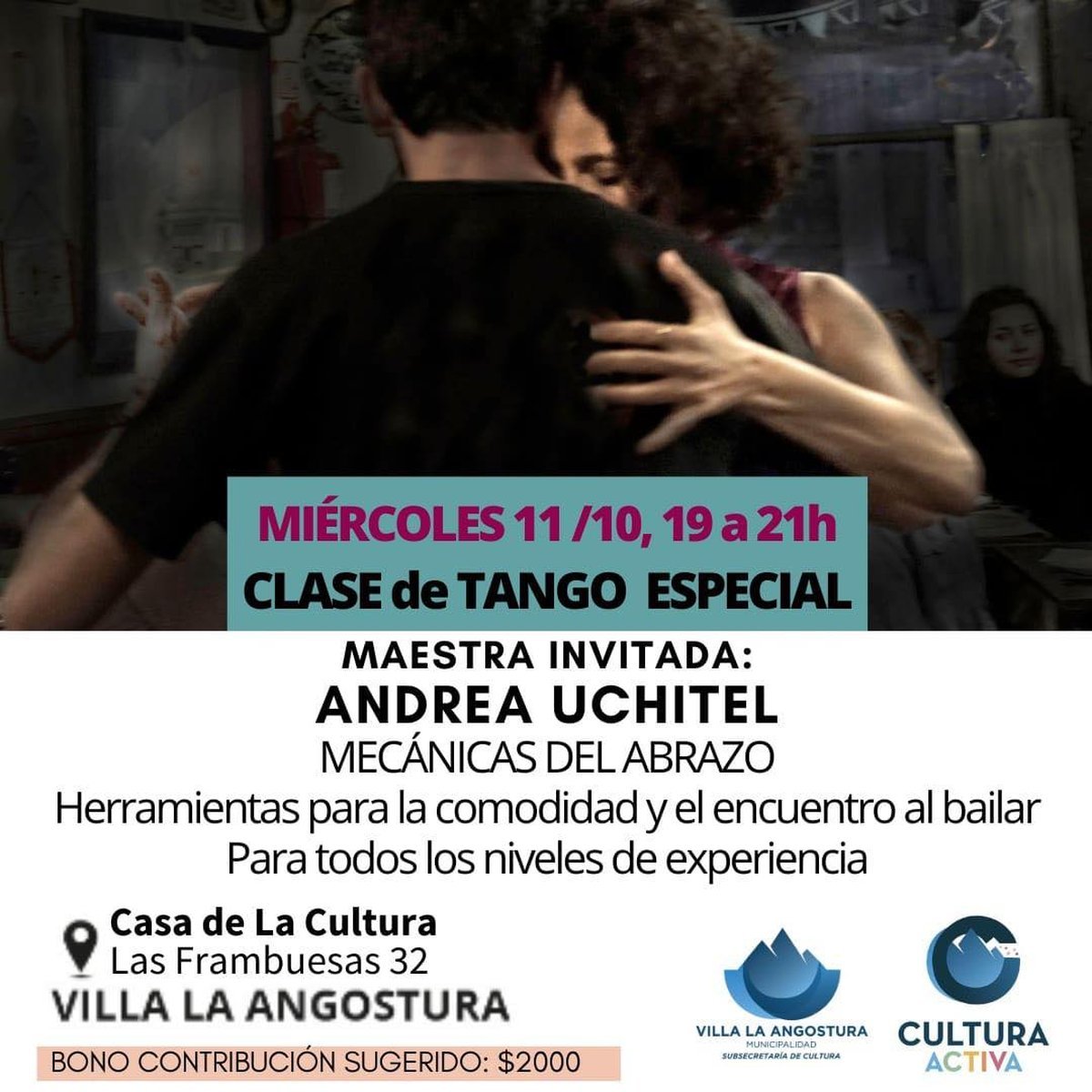 Villa La Angostura: clase de tango con Andrea Uchitel.
