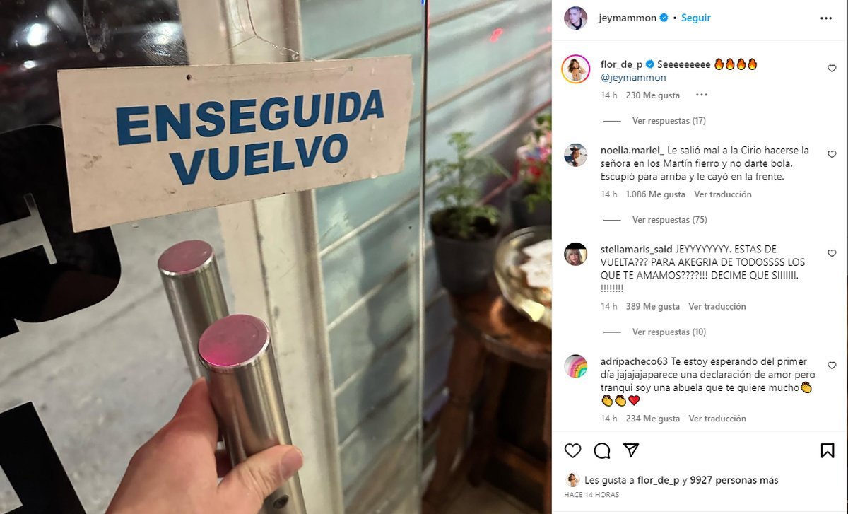 El posteo de Jey Mammon en sus redes sociales.