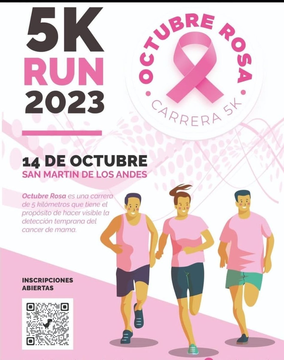 San Mart&iacute;n de los Andes: llega Octubre Rosa 5k.