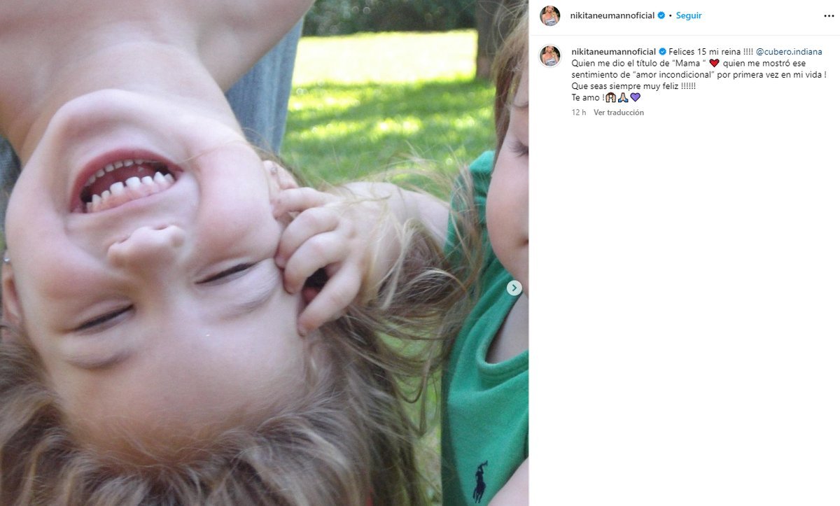Nicole Neumann: el conmovedor mensaje para su hija Indiana.