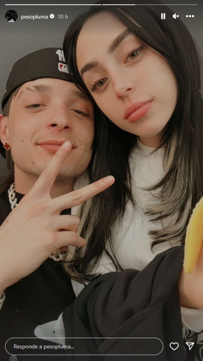 La fotograf&iacute;a que comparti&oacute; Peso Pluma en redes despu&eacute;s del beso
