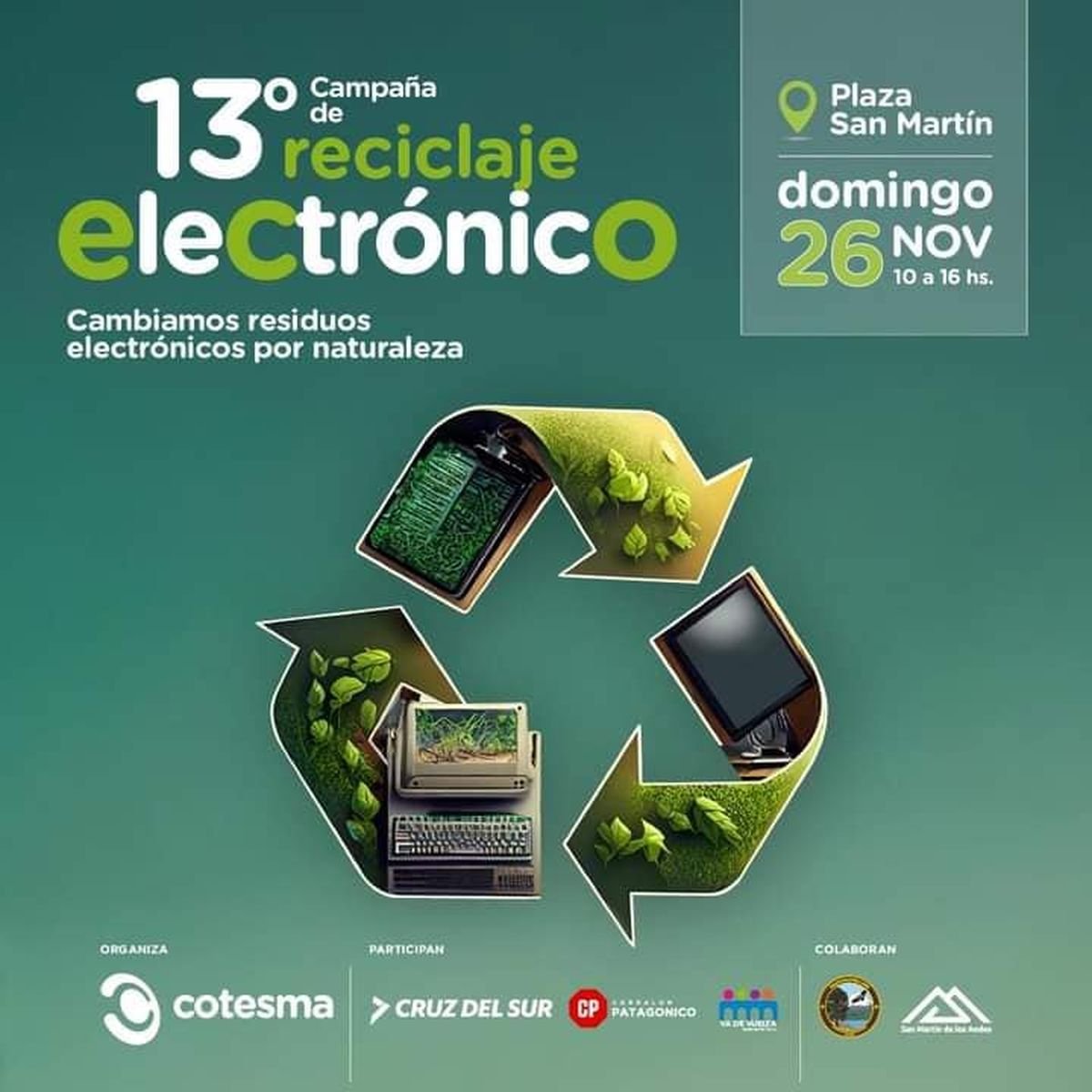 Campa&ntilde;a de reciclaje electr&oacute;nico en San Mart&iacute;n de los Andes