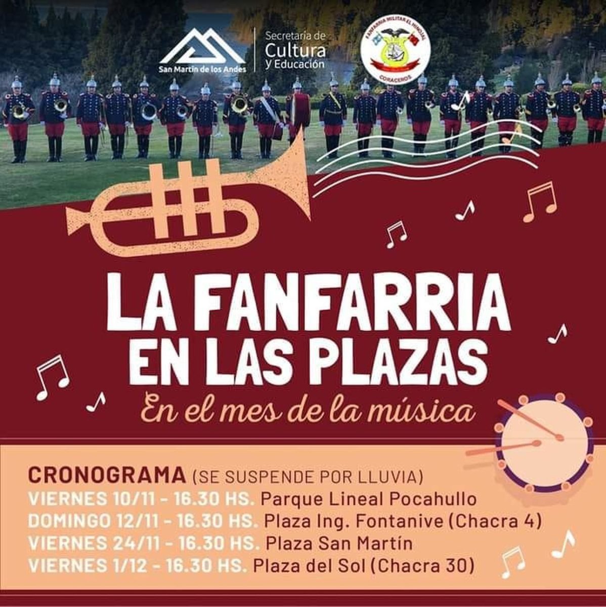 San Mart&iacute;n de los Andes: conciertos por el D&iacute;a de la M&uacute;sica