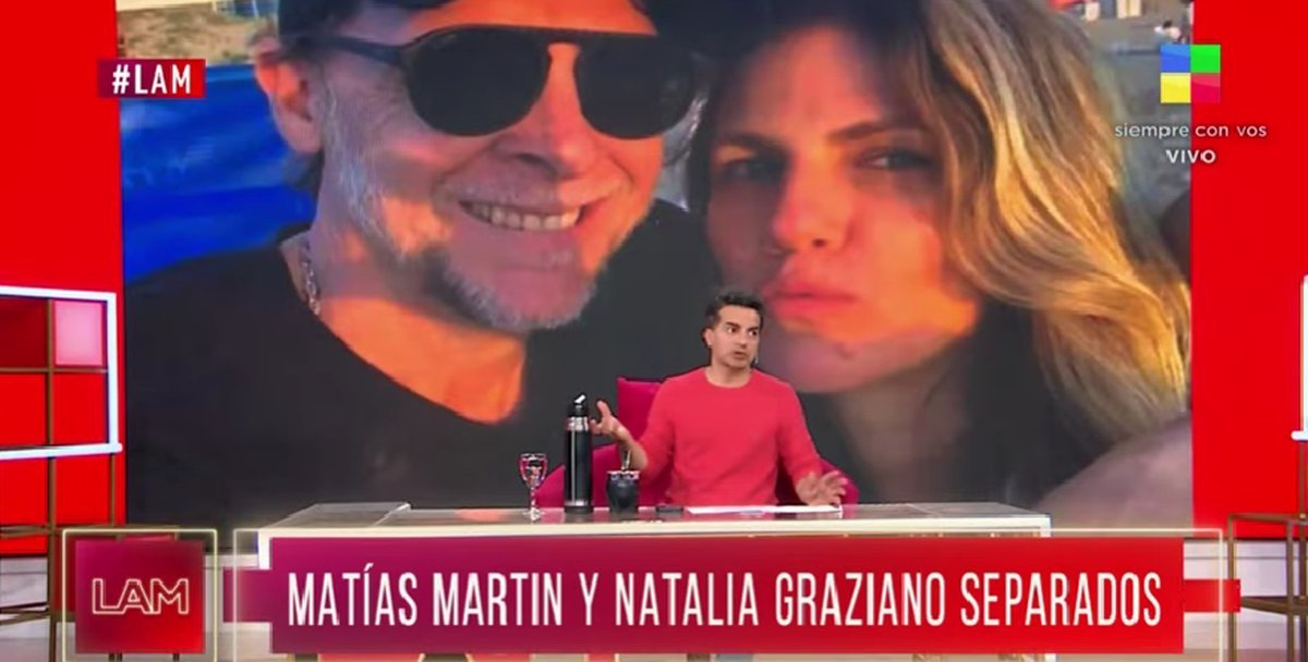 En su programa de televisi&oacute;n, &Aacute;ngel de Brito confirm&oacute; la ruptura entre el periodista y Natalia Graciano.