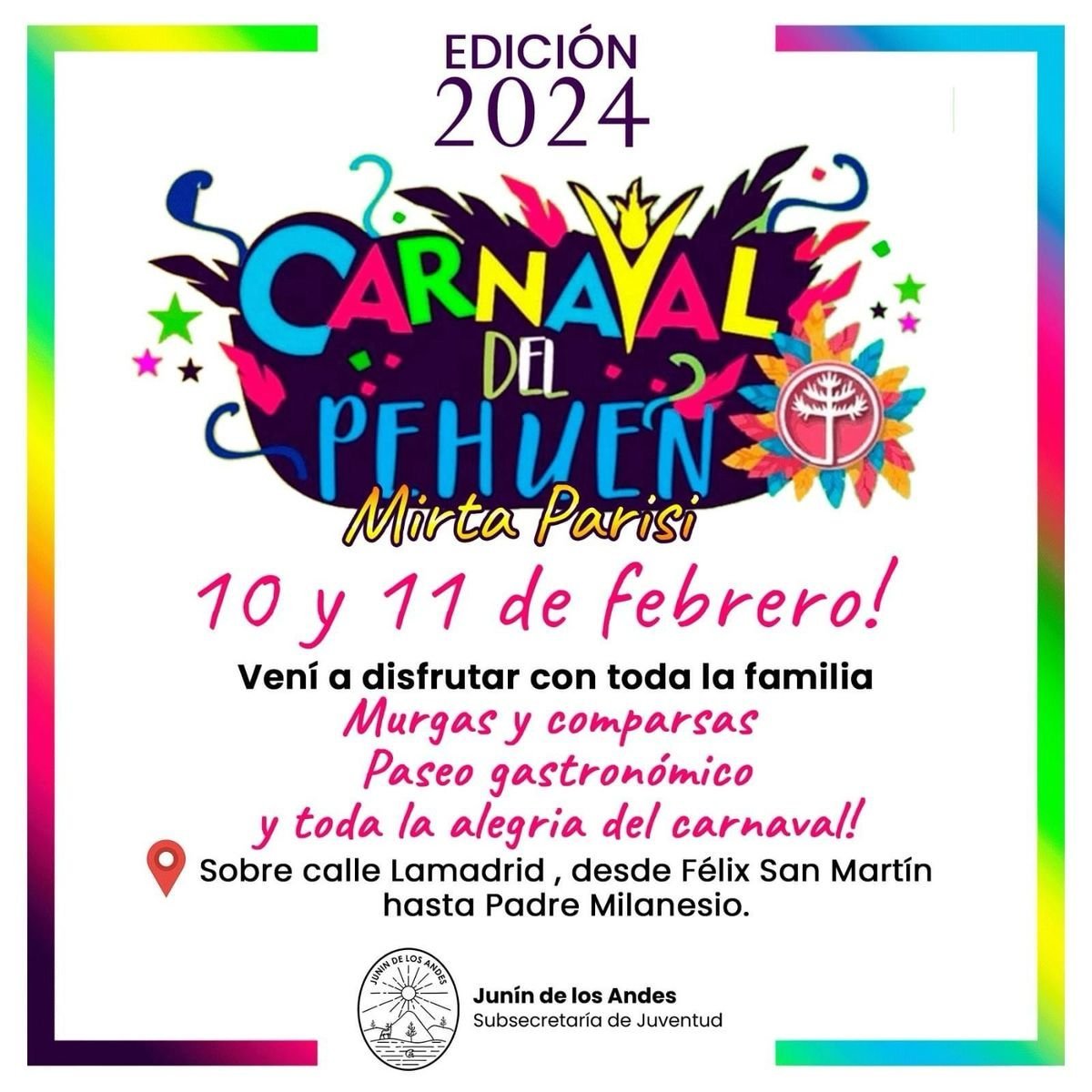 Carnaval del Pehuen 2024 en Jun&iacute;n de los Andes