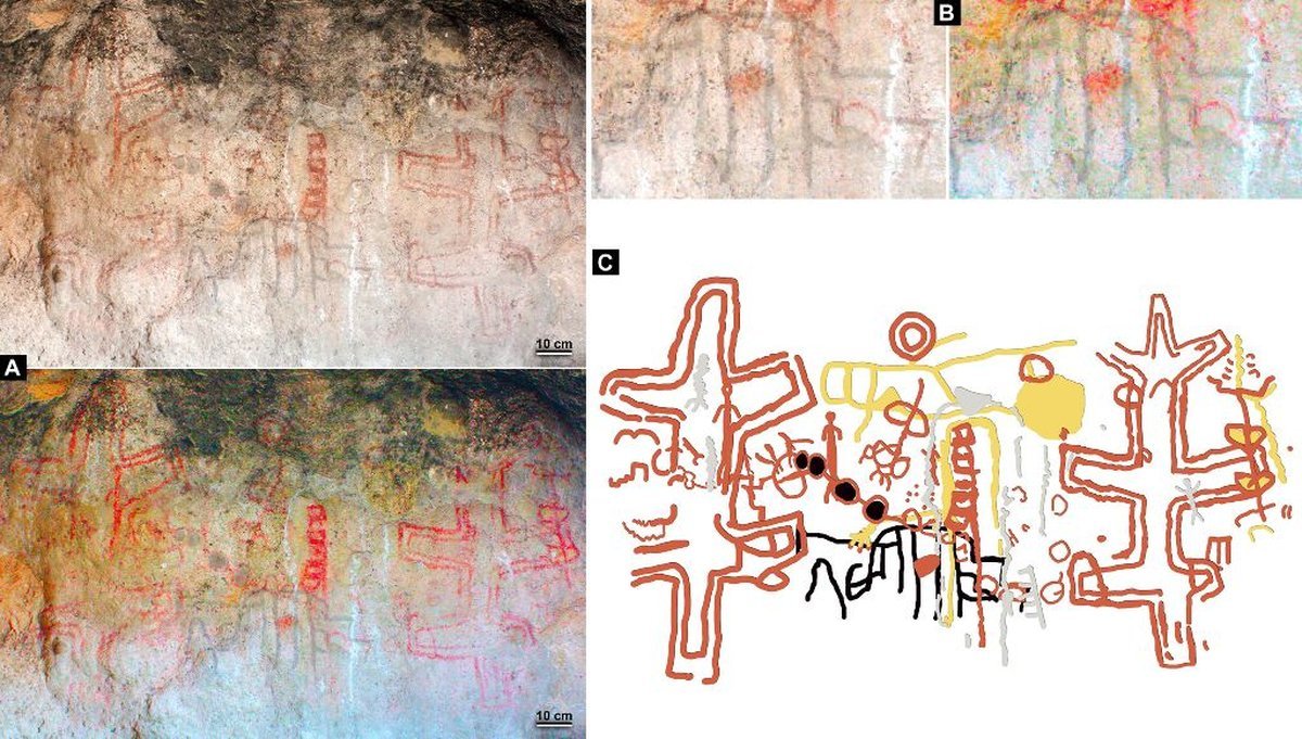 Pinturas en la Patagonia. Foto: Revista Science.