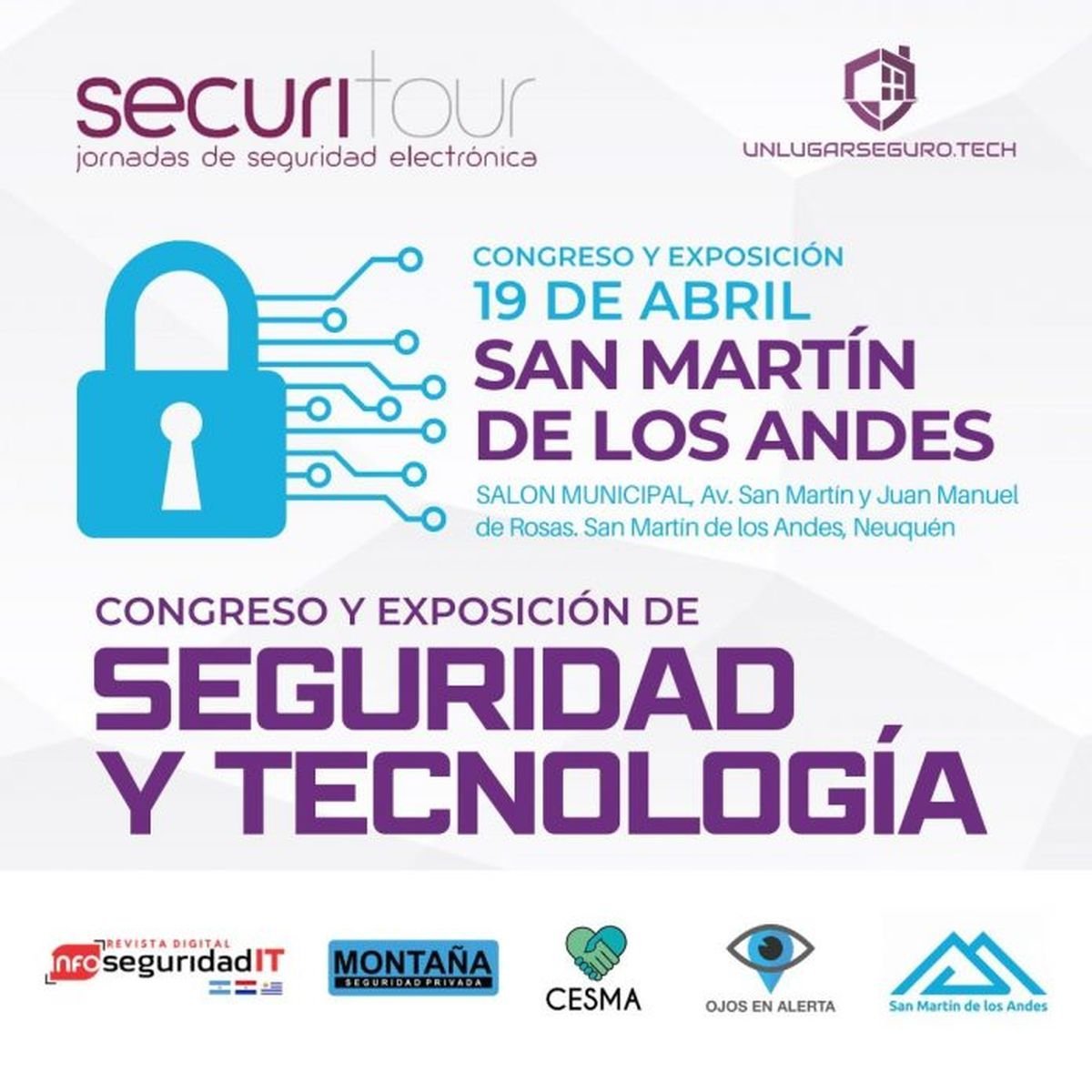 San Mart&iacute;n de los Andes ser&aacute; sede de la Expo SecuriTour y del Congreso unlugarseguro.tech