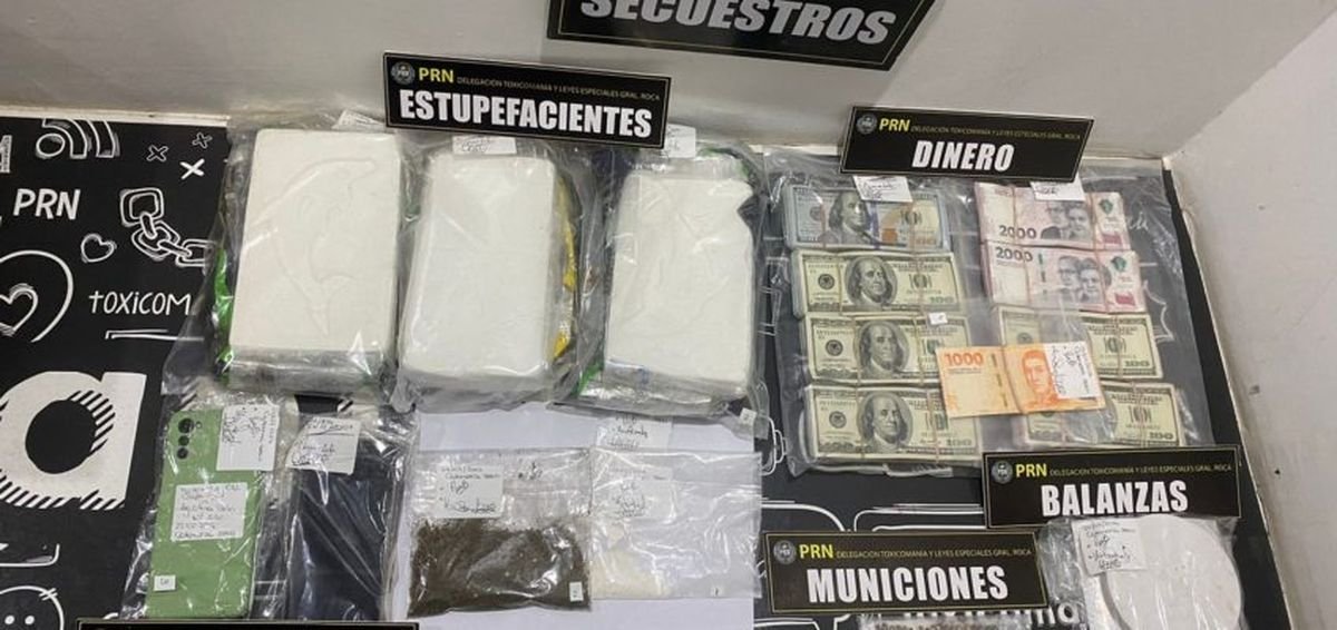 Parte del material incautado en R&iacute;o Negro.