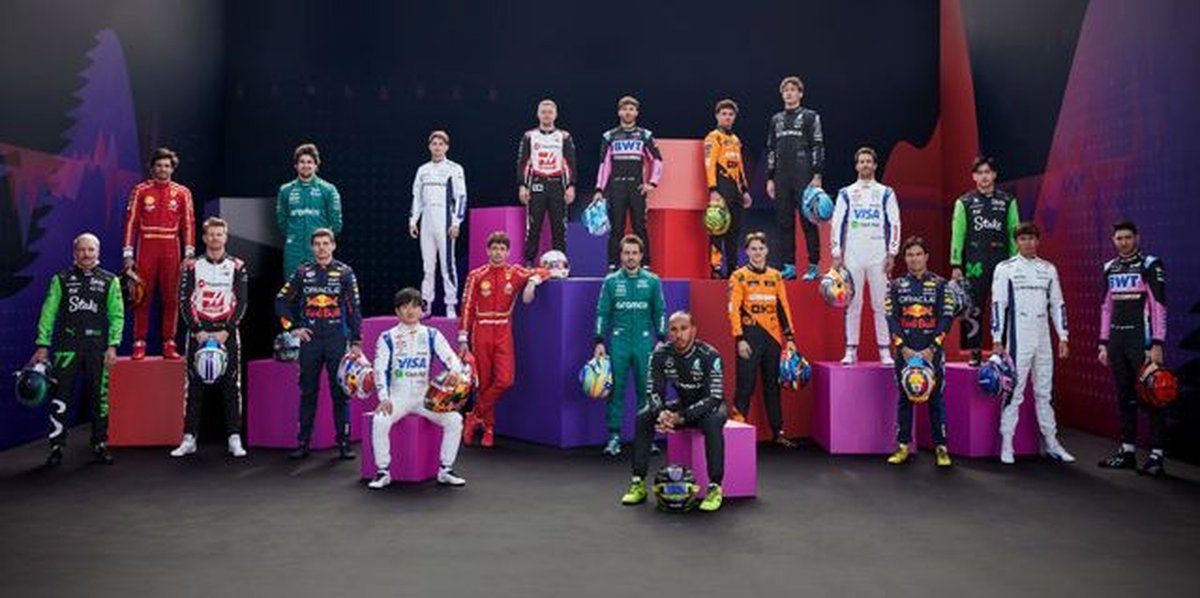 Pilotos de F&oacute;rmula 1 en 2024. Foto: Car and Driver.