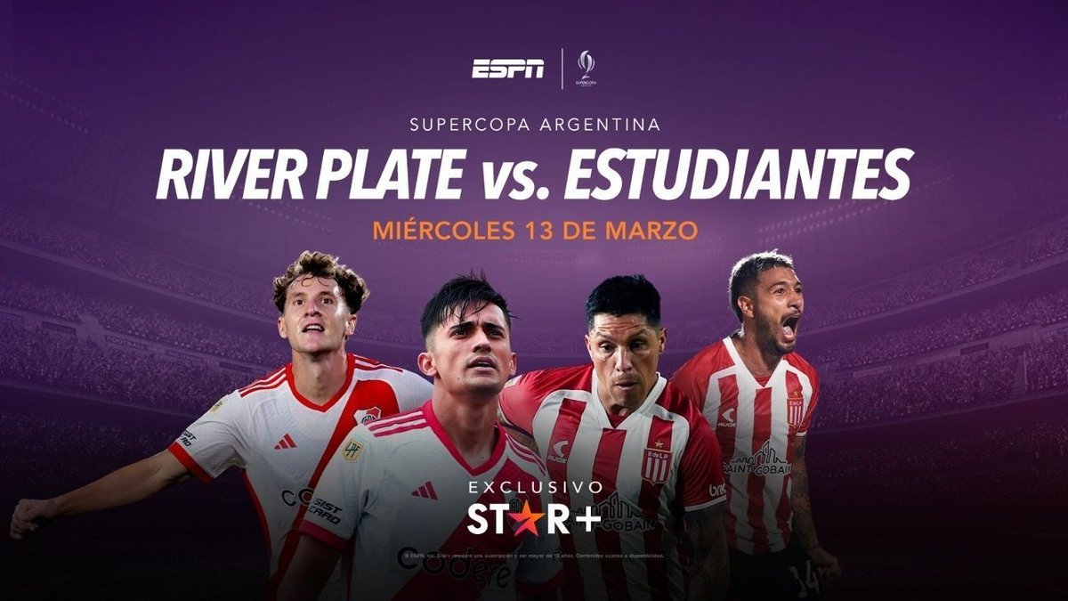 El f&uacute;tbol argentino vivir&aacute; la Supercopa entre River y Estudiantes. Foto: ESPN.