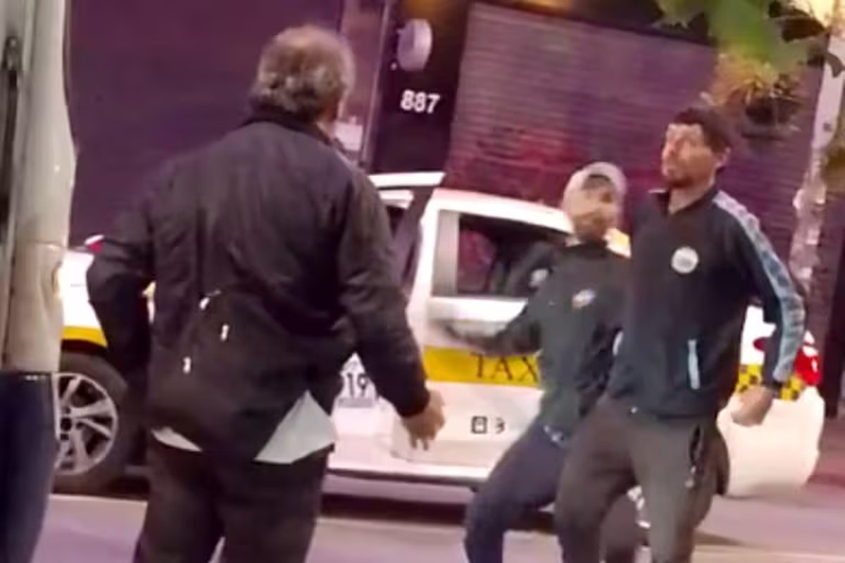 Pelea en Uruguay. Foto: captura.