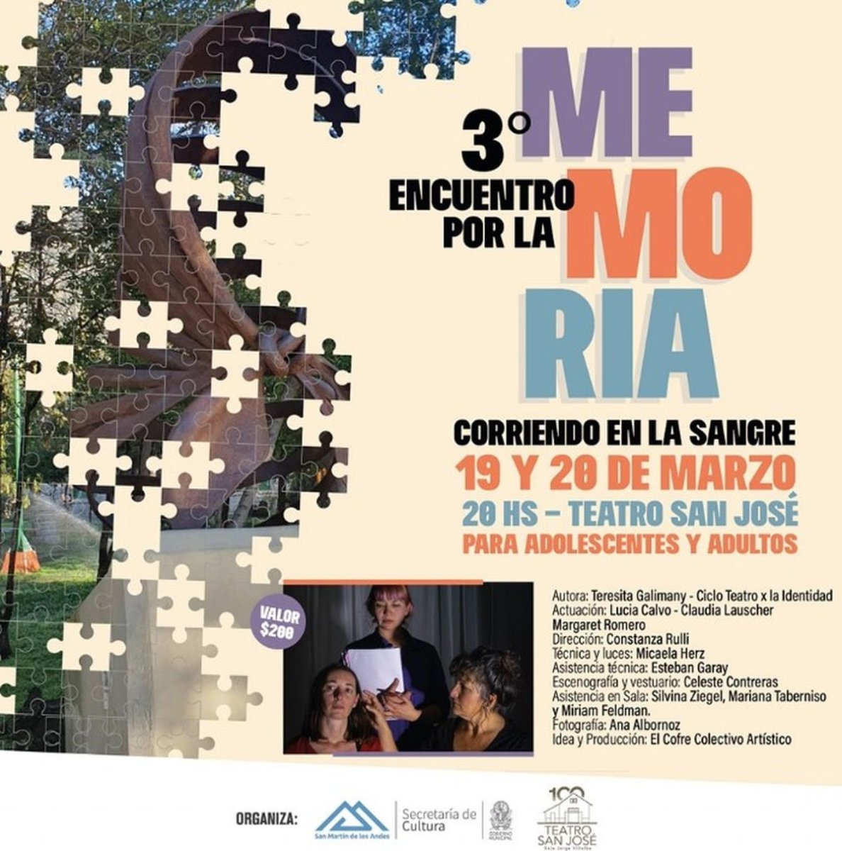 El 3er encuentro por la memoria llega a San Mart&iacute;n de los Andes.