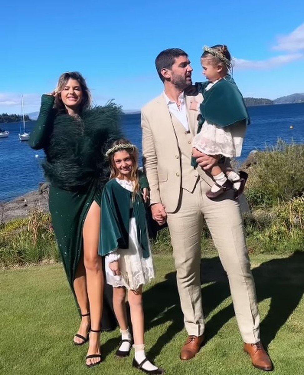 Mery del Cerro pasando unos d&iacute;as junto a su familia en Bariloche.