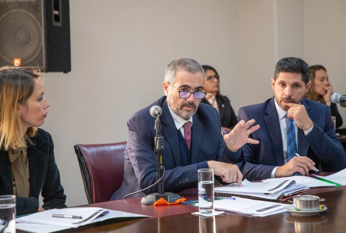 El ministro de turismo de Neuqu&eacute;n exponiendo en la Legislatura sobre el proyecto de Ley de alquileres.
