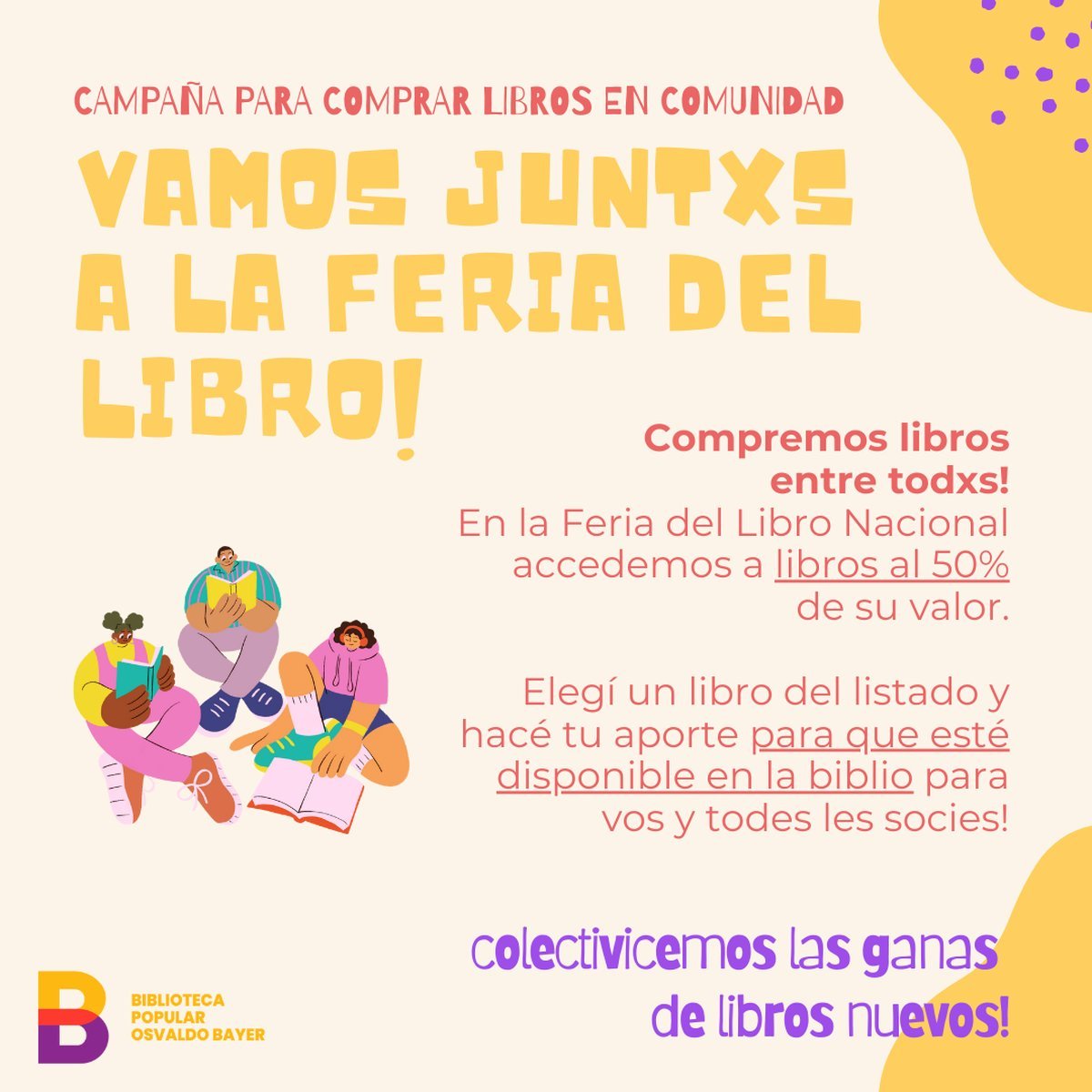 La invitaci&oacute;n de la Biblioteca de Villa La Angostura para que los vecinos de la ciudad puedan adquirir sus unidades de la Feria del Libro Nacional sin tener que viajar.