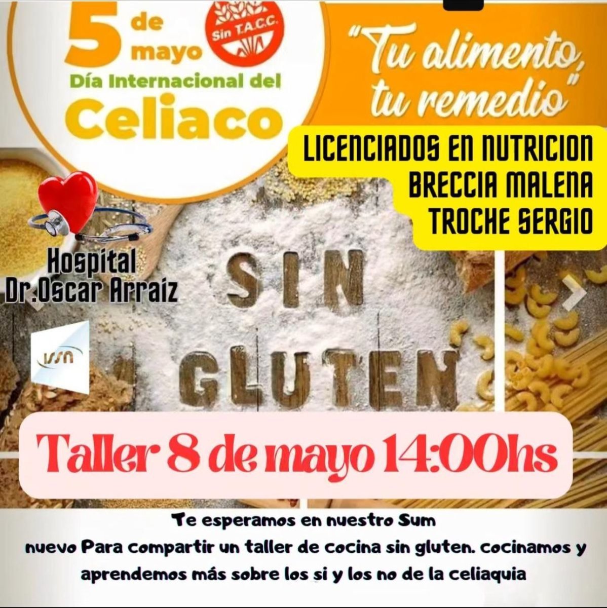 Taller para aprender todo sobre celiaqu&iacute;a, en Villa La Angostura