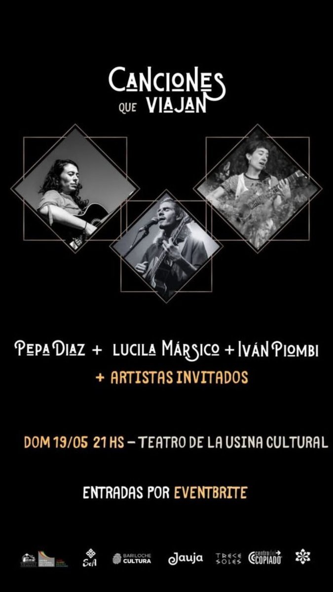 Canciones que Viajan en concierto llega a Bariloche este fin de semana