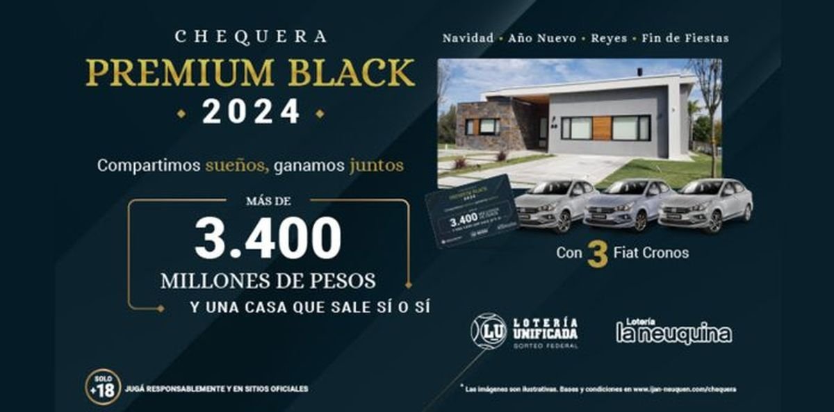 Loter&iacute;a La Neuquina: est&aacute; a la venta la Chequera Premium Black