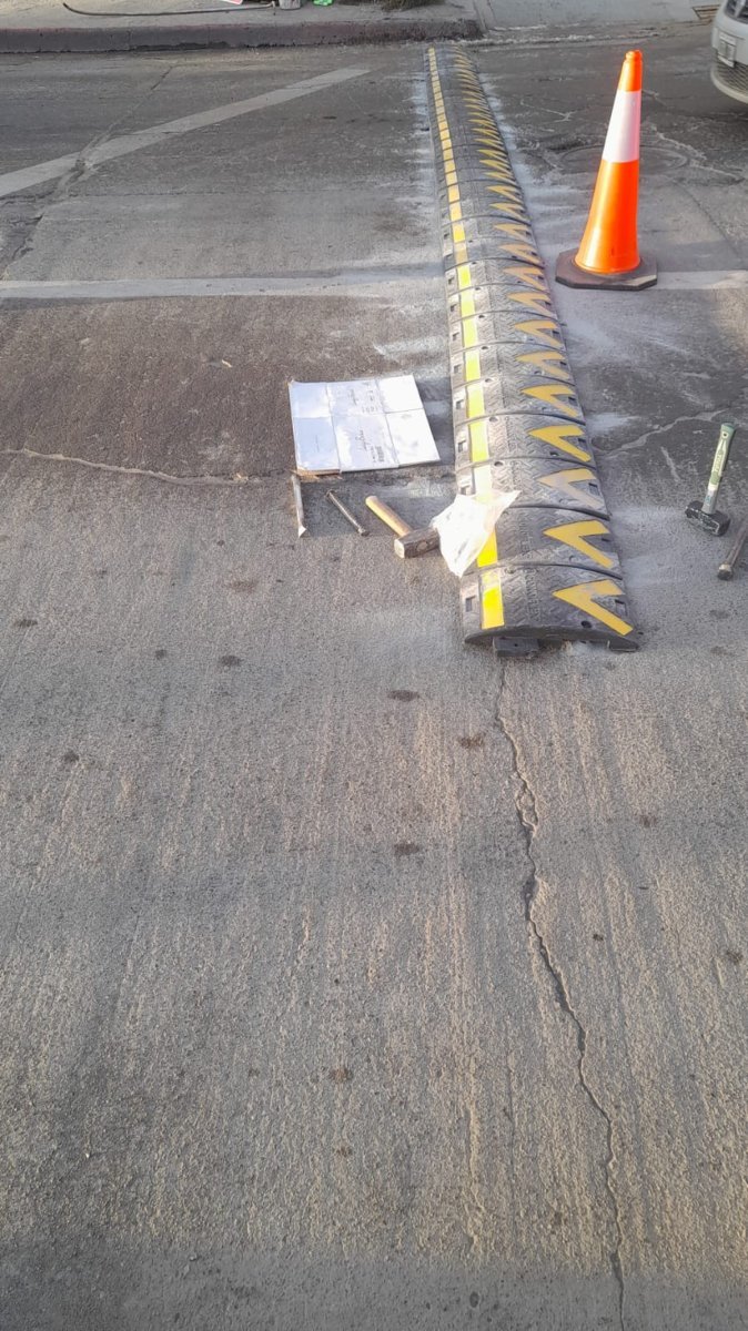 Bariloche: instalaron reductores de seguridad en la ciudad