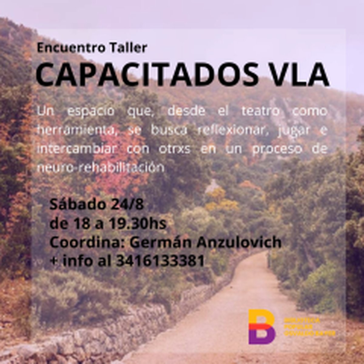 Villa La Angostura: taller de arte teatral en la Biblioteca Popular Osvaldo Bayer