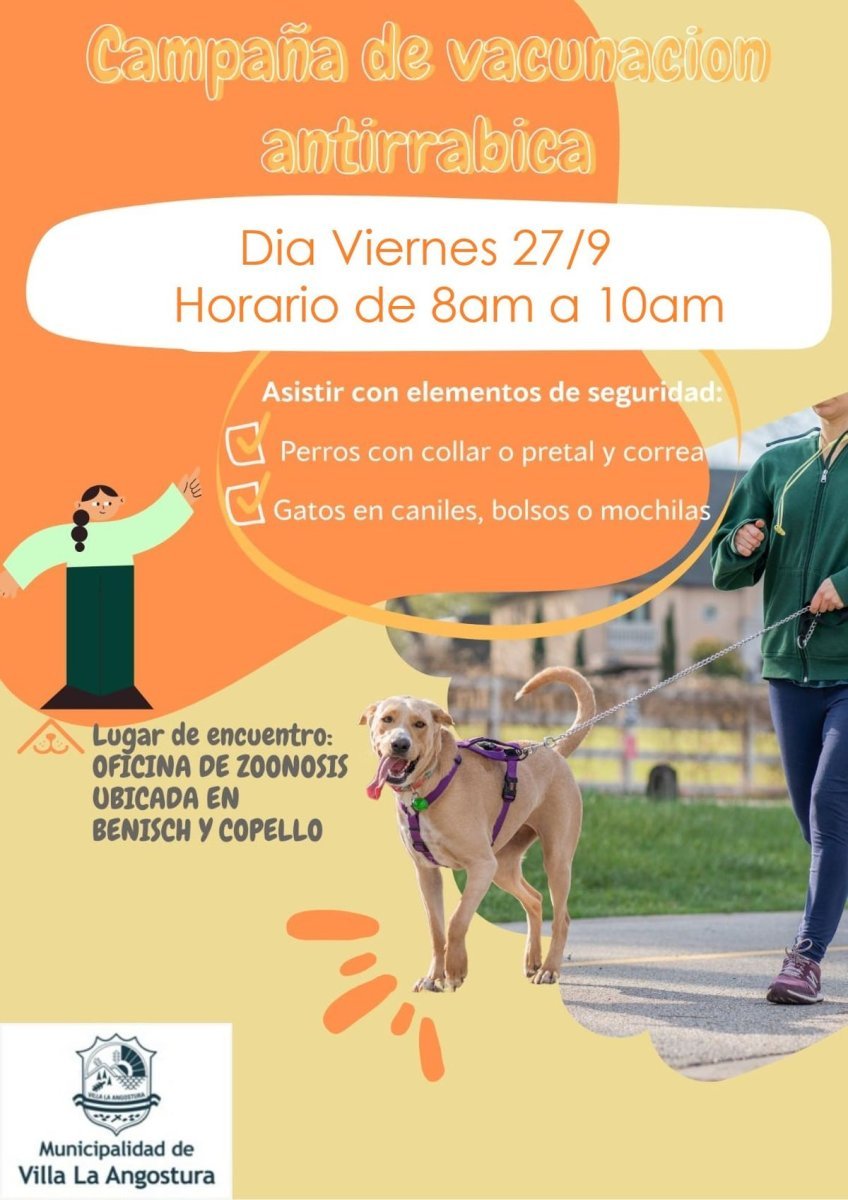 Villa La Angostura: campa&ntilde;a de vacunaci&oacute;n antirr&aacute;bica