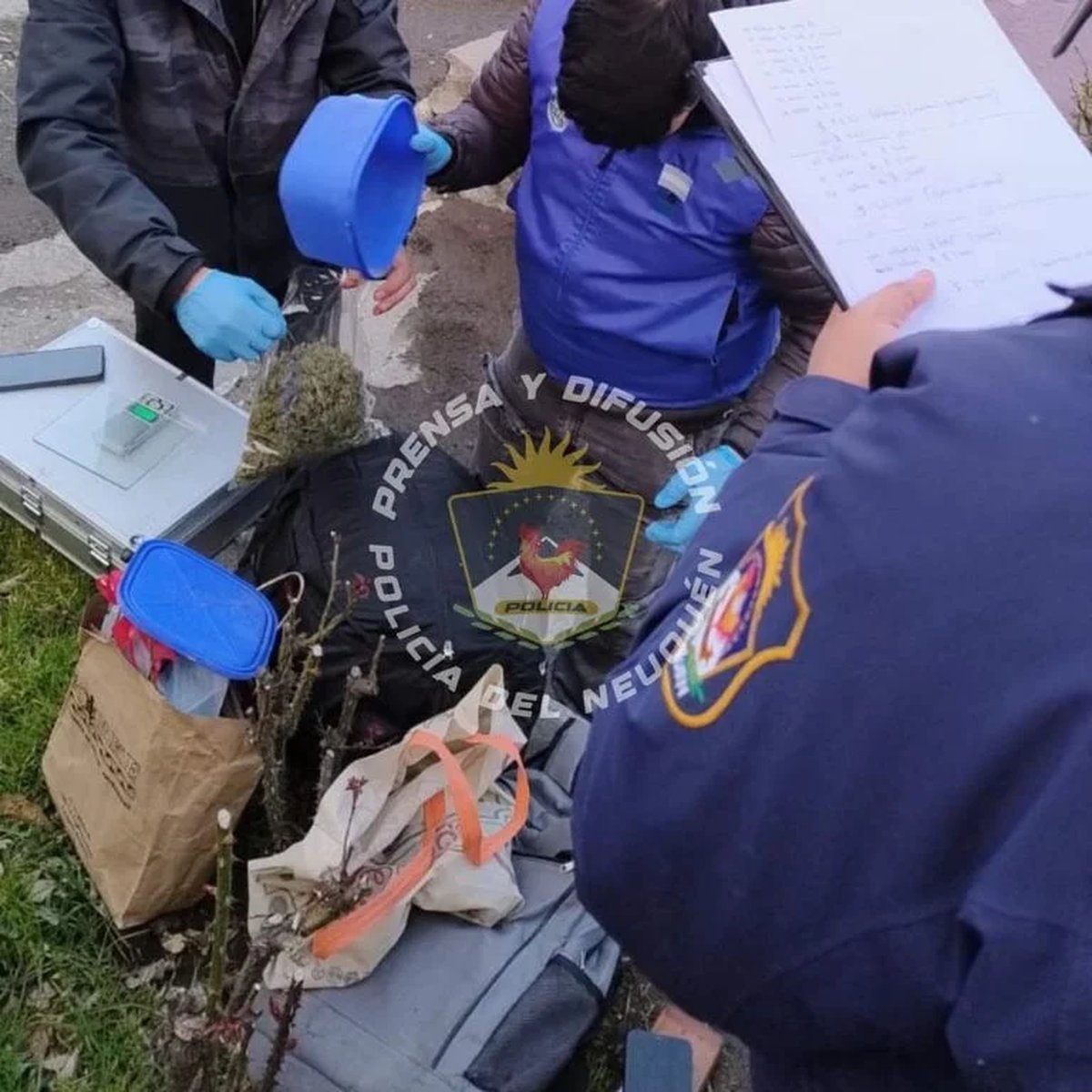 Detuvieron a dos individuos vendiendo drogas en una plaza de Villa La Angostura