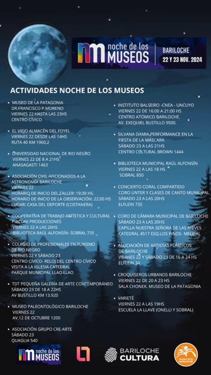 Noche de los Museos en Bariloche