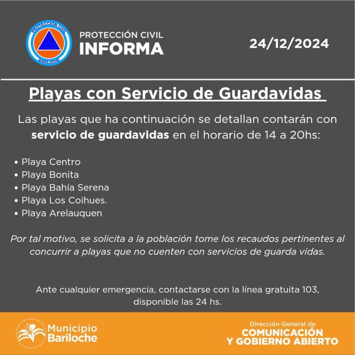 Bariloche: conoc&eacute; las playas que cuentan con servicio de Guardavidas