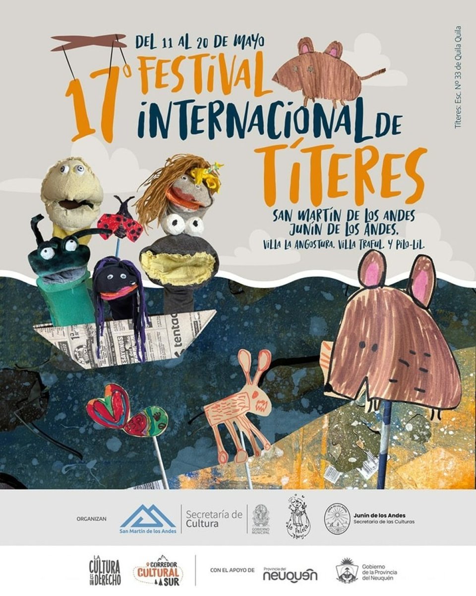 San Mart&iacute;n de los Andes: llega el 17&deg; Festival Internacional de T&iacute;teres