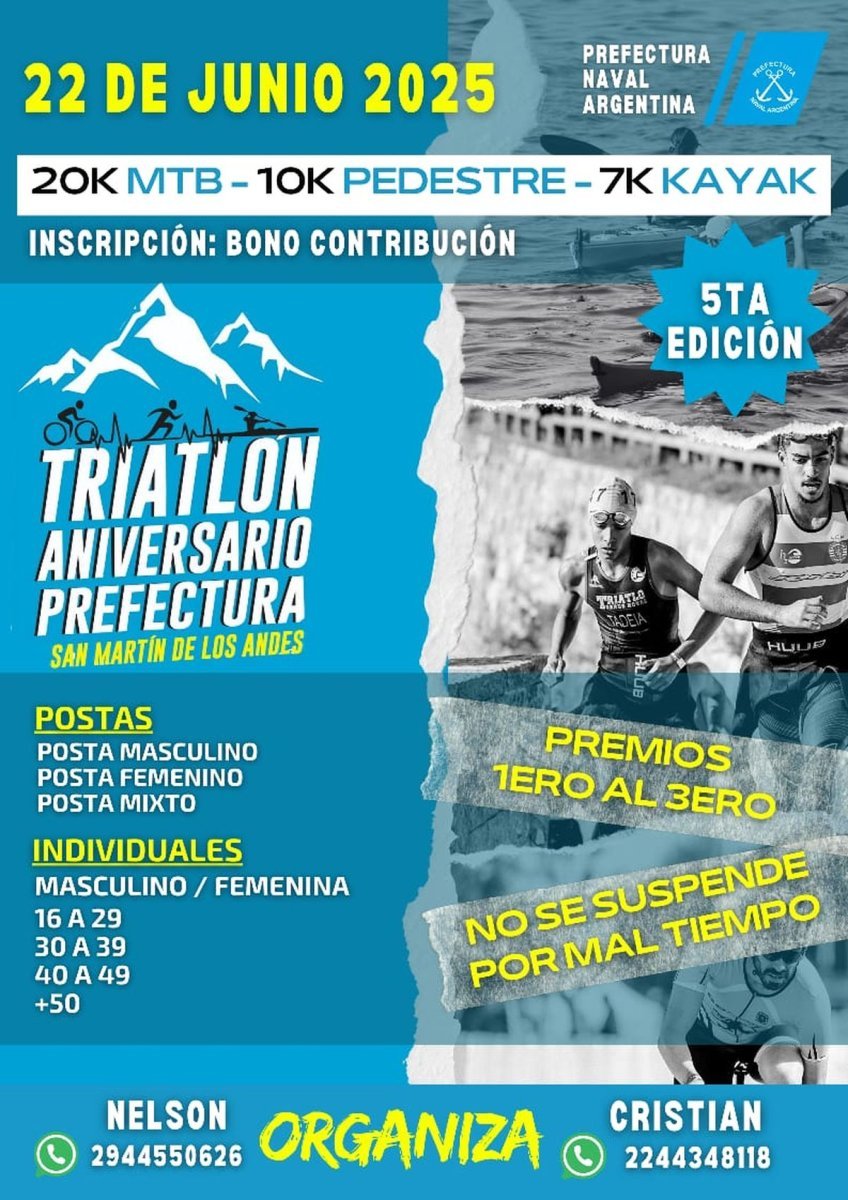 Todo el Triatl&oacute;n Aniversario Prefectura de San Mart&iacute;n de los Andes