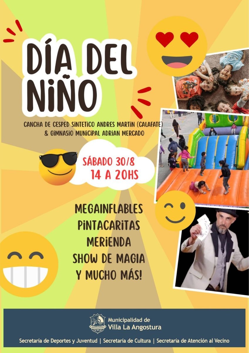 Gran festejo por el D&iacute;a del Ni&ntilde;o en Villa La Angostura: todos los detalles